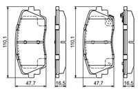 1X Bosch 0 986 494 688 Bremsbelagsatz Scheibenbremse FüR KIA