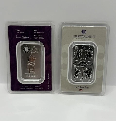Royal Mint The Royal Celebration 1oz silver bullion bar in assay blister pack
