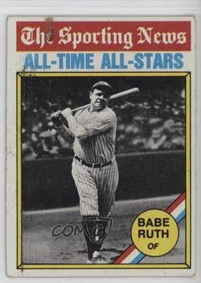1976 Topps The Sporting News AllTime All-Stars Babe Ruth #345 HOF 14mg