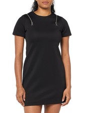 NWT DKNY Zipper Detail Scuba Sheath Dress 0P Petite