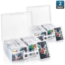Clear Storage Box W/ 16 Inner Cases 4" x 6" Photo Craft Small Item Organizer