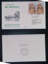 CMI) 1983. MAURITIUS. OLD PAINTING. FDC. ZURICH BEACHES. FRONT AND BACK. ENVELOP