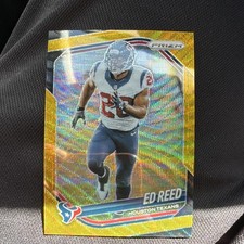 Panini 2023 Prizm Ed Reed Gold Prizm /10 Houston Texans NFL Trading Card #216