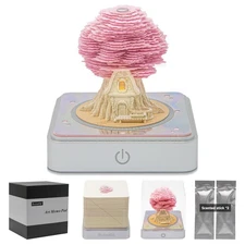 3D Tree memo Pads Paper Desk Calendar with Light,DIY Creative Gifts,Non-Stick...