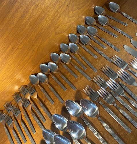 Set of 50 Lifetime Cutlery LCU55 Stainless Flatware Taiwan Eternally yours - Picture 5 of 17