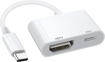 Honpzz USB C auf HDMI Adapter, Type C zu HDMI 4K Adapter mit 100W Aufladen, 4K