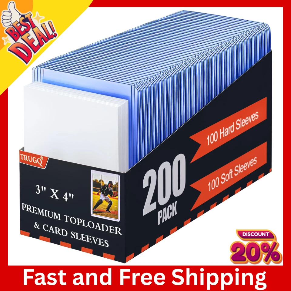 cheap baseball card sleeves Amazon.com: 400 Pack Card Sleeves Hard Plastic, Arjiekwei 3"X4" Baseball Cards Protectors Plastic, Premium Card Holder for Trading Sports Baseball Football Game Cards (200 Rigid + 200 Clear) : Toys & Games
