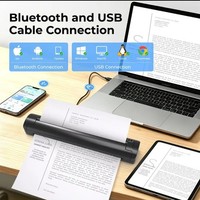 Portable Wireless Inkless Small Printers, A4&A5 Thermal Paper & Wireless Printer