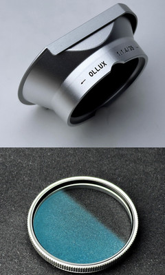 Metal Aluminium Alloy Lens Hood Cap with Filter For Leica Summilux M 35/1.4 Lens