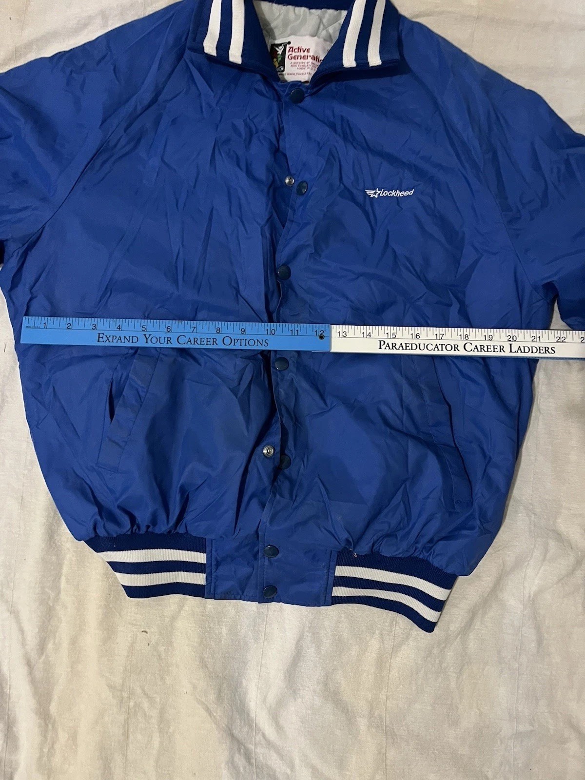 Active Generation Lockhead Blue Bomber Jacket - image 3