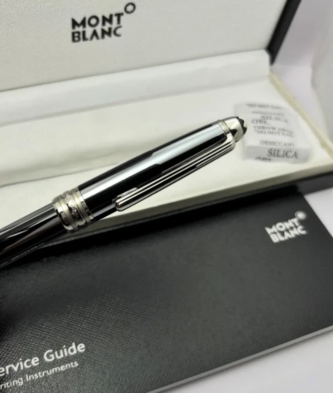 Bolígrafo Montblanc StarWalker Meisterstück plateado auténtico nuevo en caja Foto 3 de 4