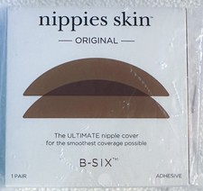 B Six Womens Nippies Skin Non Adhesive Inserts COCO Sz A-C Cups No Show Nipples