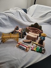 Wooden Train Accessories, Bridge, Water Tower, Etc Mixed Lot