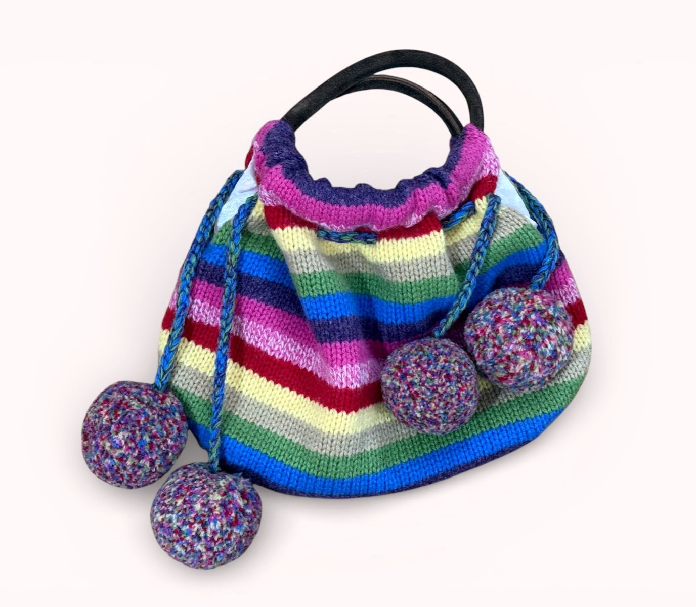Gap Multi-Colour Rainbow Knit Pattern Bag Crazy S… - image 9