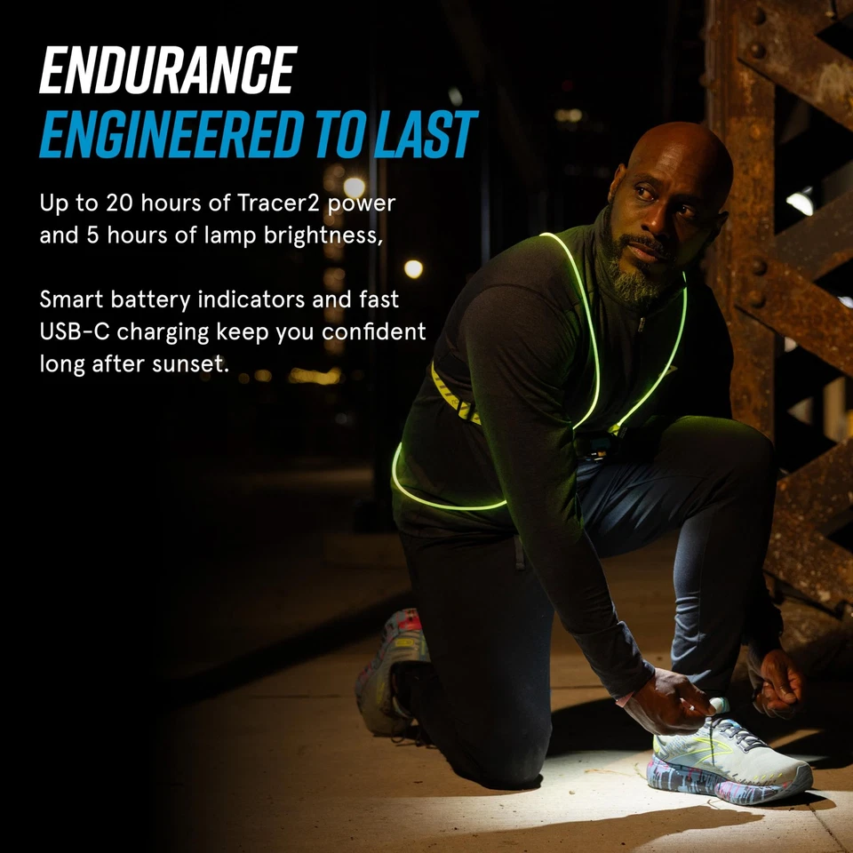 Tracer2 Multicolor Light Up and Reflective Running Vest with 500 Lumen Chest ... - Image 4 of 4