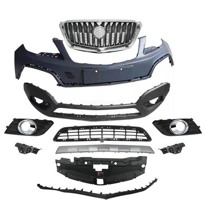 Fit For 2013-2016 Buick Encore Front Bumper Set Upper Lower With All Grills