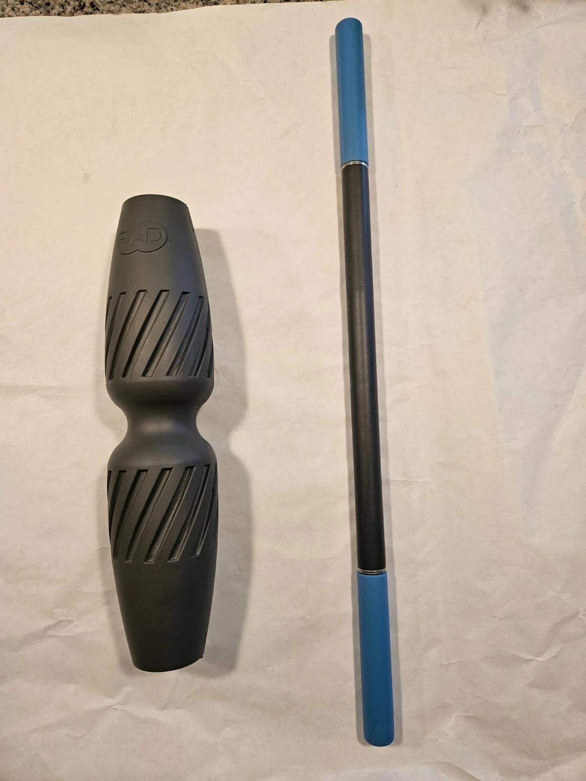 RAD Roller Muscle Flushing Kit – Exercise Foam Roller & Massage Stick