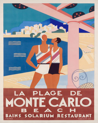 Monte Carlo Beach Poster Seaside Resort Wall Art - 12X16/16X20/18X24/24X36