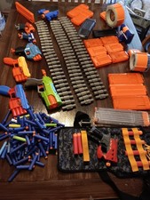 Nerf Gun Lot Multiple Toys Bundle Mixed Models w/ Dart Ammo, Magz