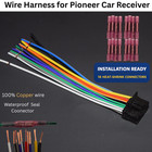 WIRE HARNESS FOR PIONEER FH DEH MVH DTX MXT Series Car Receivers With Connectors