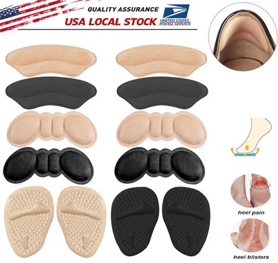 12× Heel Grips Liner Cushions Inserts for Loose Shoes Heel Pads & Metatarsal Pad
