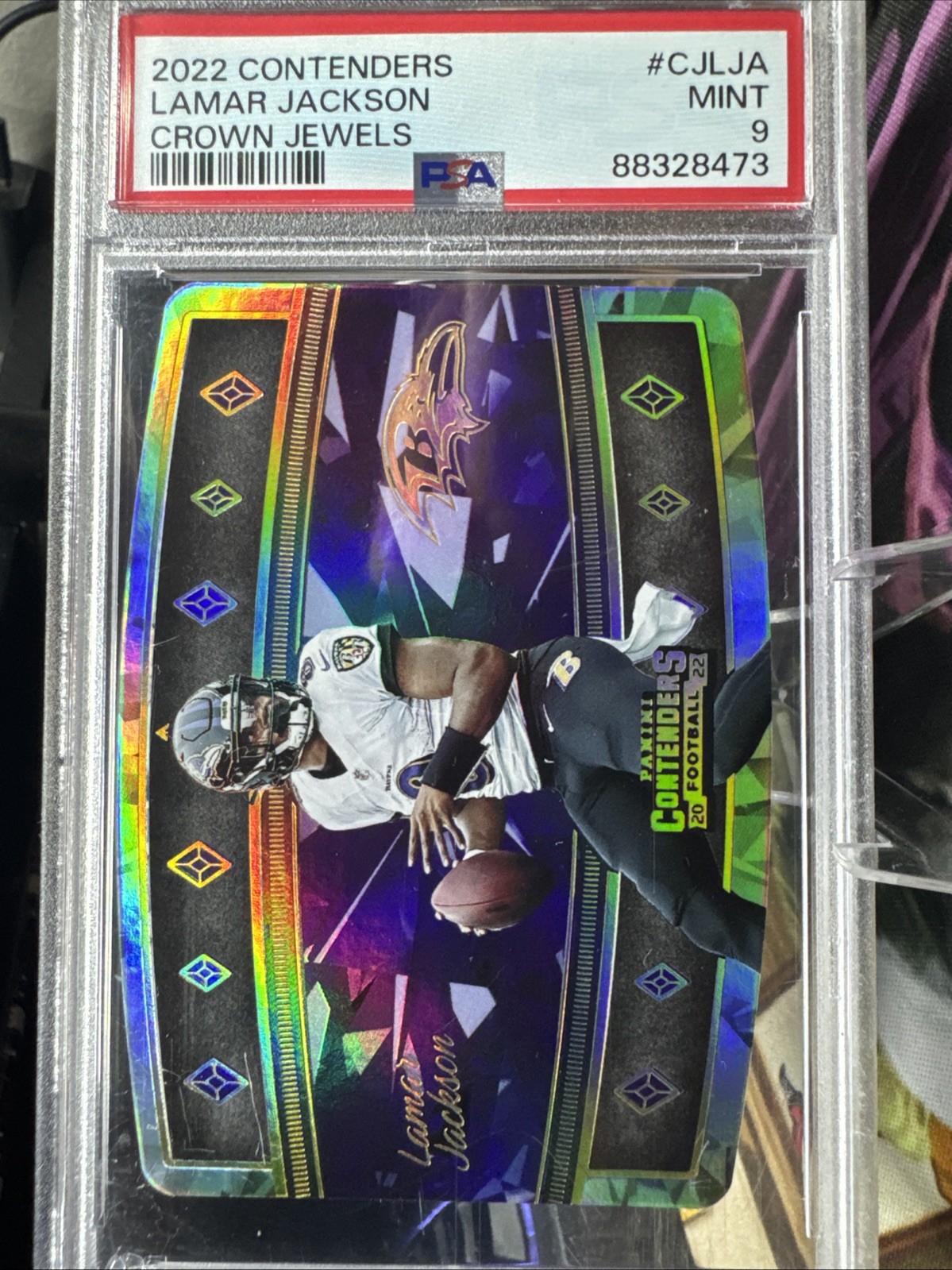 2022 Contenders Lamar Jackson Crown Jewels CASE HIT