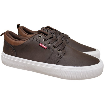 Levi's Men Alpine Stacked Low Top Sneakers Size US 13M Brown Faux Leather