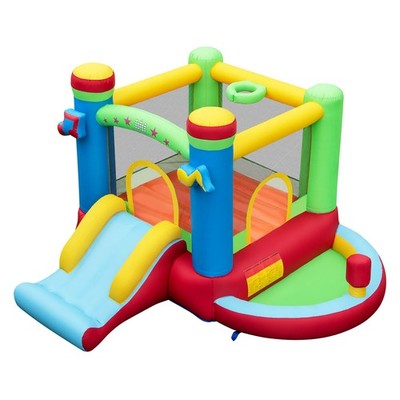 Inflatable Bounce House Kids Music-Themed Castle w/Jumping Area Blower Excluded
