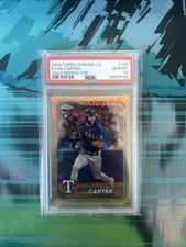 2024 Topps Chrome Logofractor - Evan Carter Gold Refractor /50 (RC) PSA 10