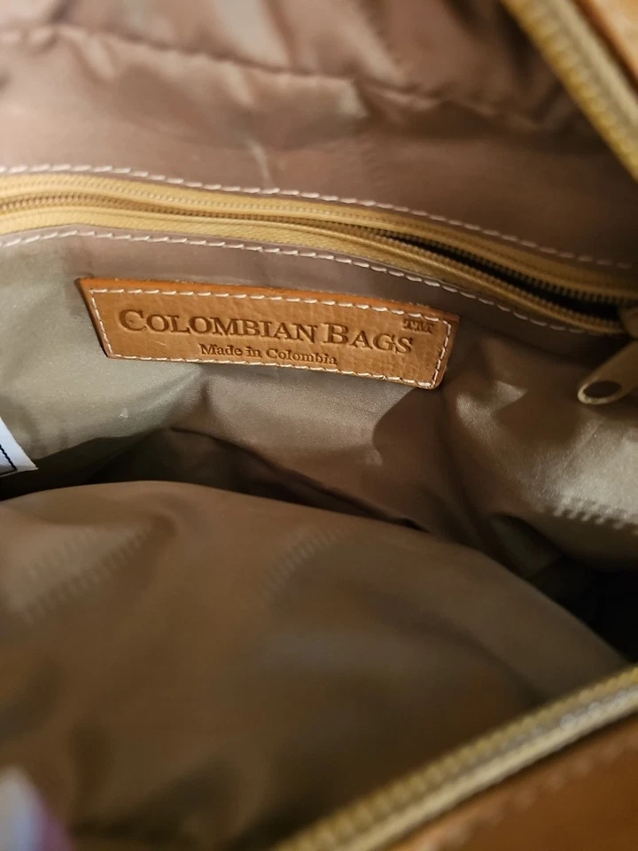 Bolso de Afeitar Columbia Cuero Nuevo Sin Usar Tostado Cuero Muy Flexible Foto 2 de 4