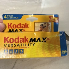Kodak Max Versatility 400 Speed Color Film 4 RollsX 24Each=96 Total EXP 2003
