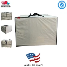 Elegant Beige Outdoor Cushion Storage Bag - Waterproof & Zippered, 32" x 32"