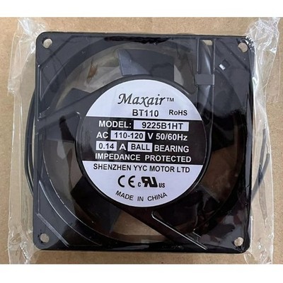 New Maxair BT110 9225B1HT AC110-120V 0.14A 2-wire axial flow fan *tn