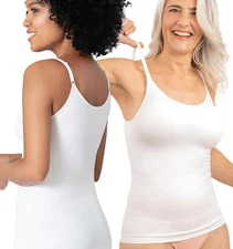 Womens Tops - Scoop Neck Cami Body Shaper for Women, Shapewear Tummy Control, Ca