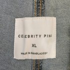 NEW! CELEBRITY PINK SZ XL WOMEN'S  DESTRUCTED STRETCHY DENIM BOYFRIEND OVERALL  — photo 3