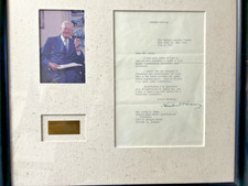 1961  PRESIDENT HERBERT HOOVER LETTER AND FRAMED PHOTO 17