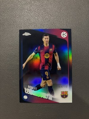 2024-25 Topps Chrome Uefa Club Competitions - Robert Lewandowski /10 True Black