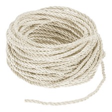 11 Yards Soft Twisted Rope Trim, 3mm Beige Polyester Cord for DIY Craft