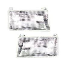 For Ford F-150 1992-1998 Headlight Driver And Passenger Side Pair Halogen