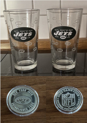 NFL New York Jets Fan Set Gläser Boelter + Highland Mint Game Coin 2023 / USA