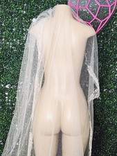 Long Chapel Length Wedding Veil with Comb Soft Tulle Bridal Veil