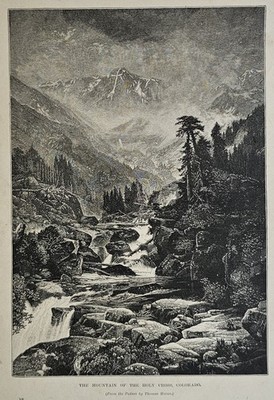 The Mountain of the Holy Cross, Colorado   Antique Print after Thomas Moran