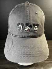 Disney Parks Mickey Mouse Hat Cap Gray Strapback