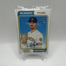 Topps Heritage High Number Rookie Autograph Ethan Small Brewers Real One #ROA-ES