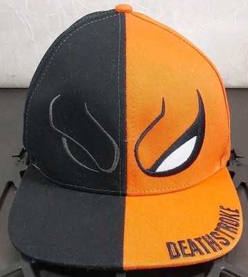 Six Flags Magic Mountain DC Comics Deathstroke Snapback Adult Hat Orange & Black