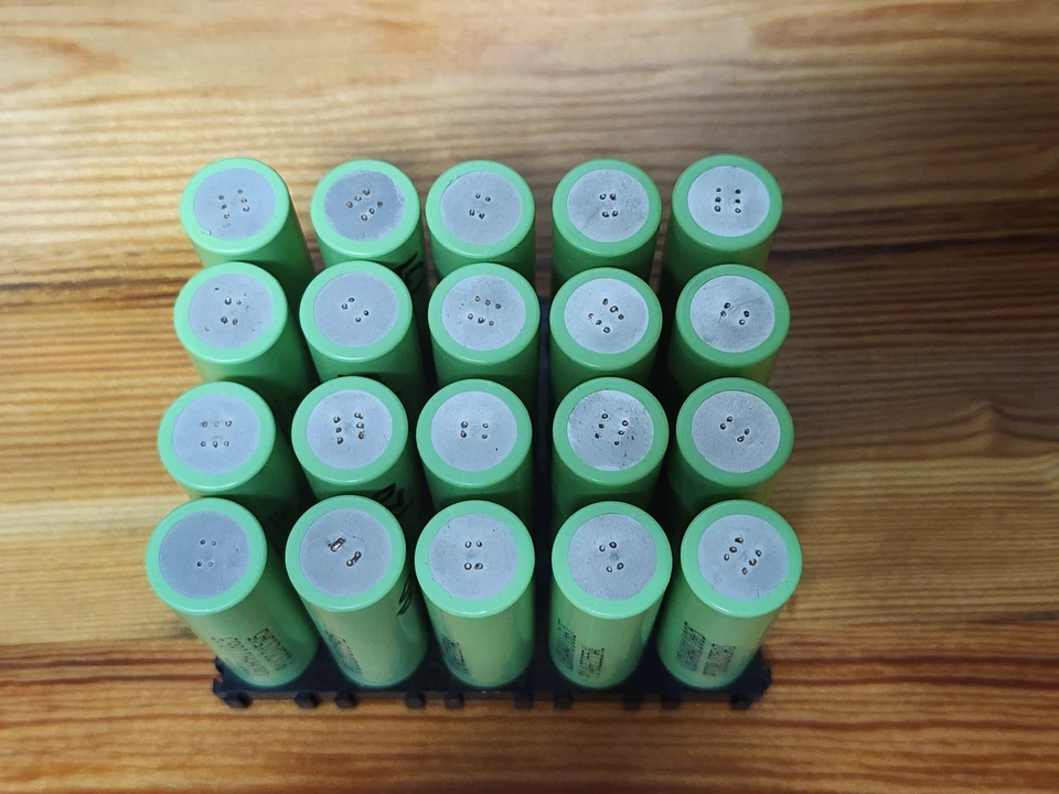 Paquete de 20 baterías recargables LG ICR 1300mAh 3.7V Hi-Drain 15A tapa plana de iones de litio Foto 4 de 4