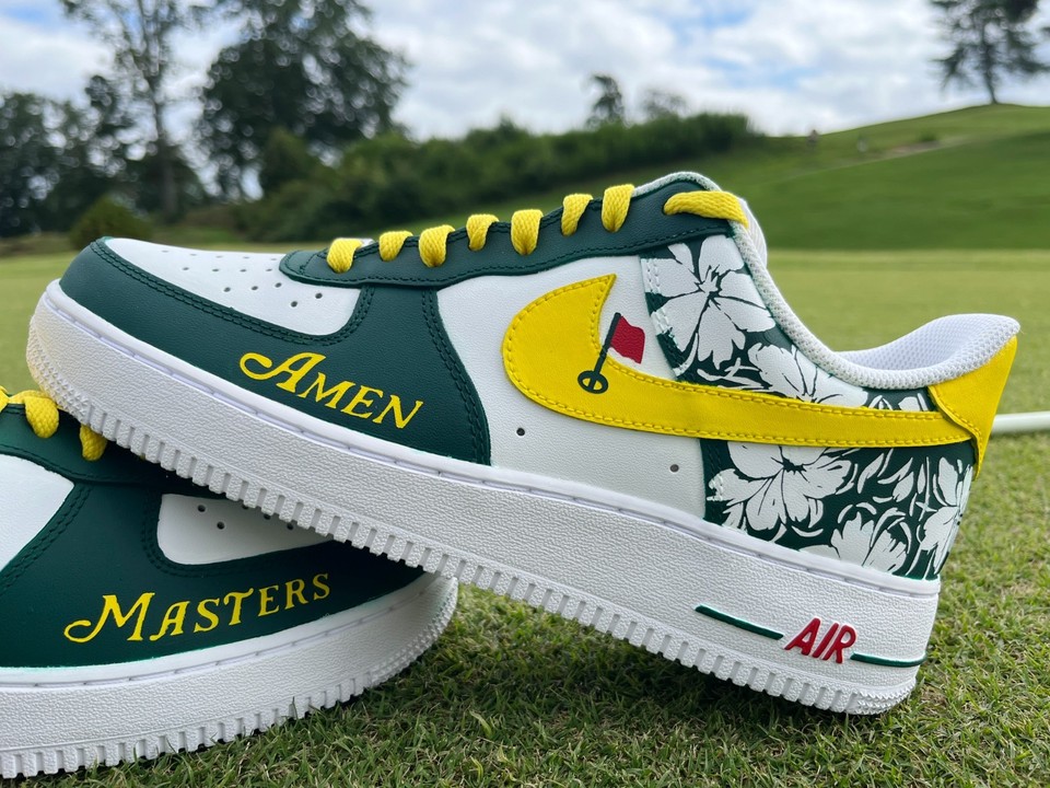 Augusta Golf Masters Style Custom Painted Air Force 1 | eBay