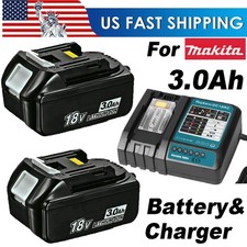1-4X 3.0Ah 18V For Makita BL1815 BL1830 BL1860 Li-ion Battery / DC18RC Charger