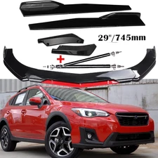 For Subaru Front Bumper Lip Splitter Spoiler Glossy Body Side Skirt