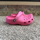Crocs Little Girls Size J 2 Hot Pink Guc — photo 1